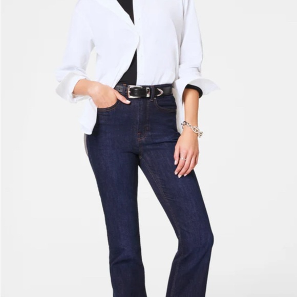 EUC Spanx flare blue jeans size Large - Picture 3 of 7